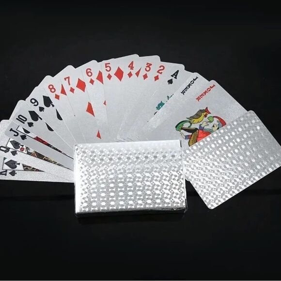 DECADENT SILVER PLAYING CARDS - Picture 3 of 4